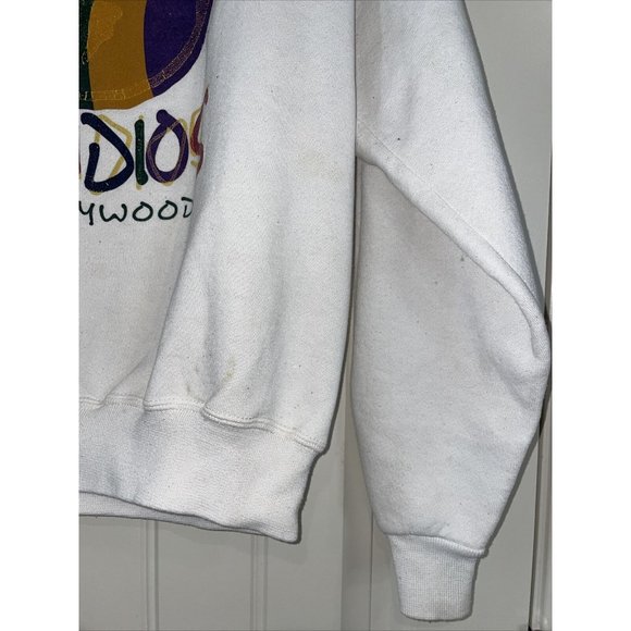 Vtg Universal Studios Hollywood Unisex Sz M Crewneck 90s Theme Park World Globe - Picture 6 of 10